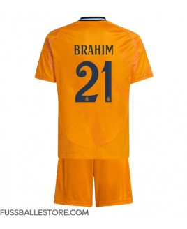 Günstige Real Madrid Brahim Diaz #21 Auswärts Trikotsatzt Kinder 2024-25 Kurzarm (+ Kurze Hosen)